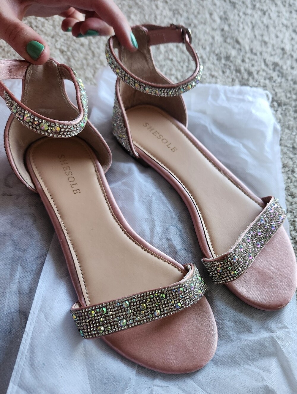 Pink Sparkle Strappy Sandals